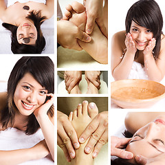 Image showing Beauty spa and massage collage