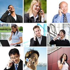 Image showing Business people talking on the phone