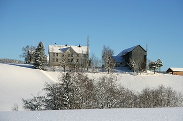 Image showing Old farm in winter