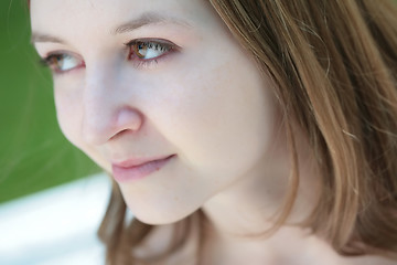 Image showing green-eyed girl