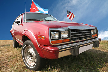 Image showing Red Retro Car