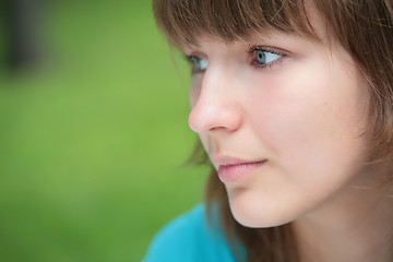 Image showing green-eyed girl