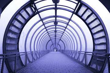 Image showing futuristic glass corridor