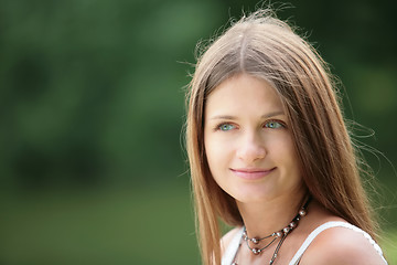 Image showing portrait of the green-eyed girl