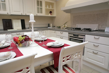 Image showing modern kitchen in classical style