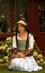 Image showing old-fashioned girl