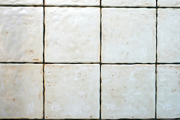 Image showing Grunge white tiles