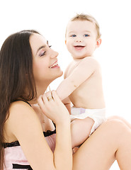 Image showing baby boy in mother hands