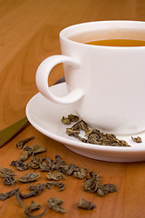 Image showing cup of green tea