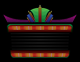 Image showing Classic colorful neon