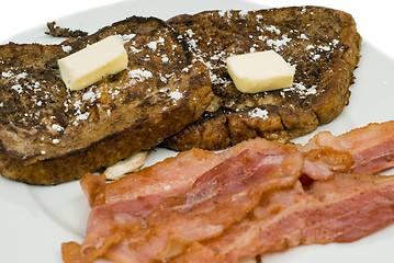 Image showing French Toast and Bacon