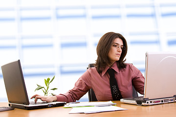 Image showing businesswoman working