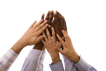 Image showing multiracial hands