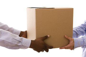 Image showing delivering a package
