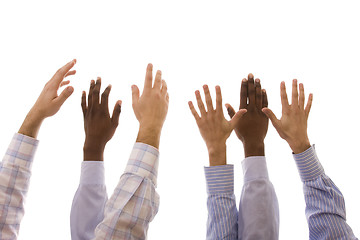 Image showing multiracial hands