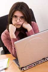 Image showing annoyed businesswoman