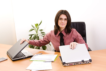 Image showing businesswoman working