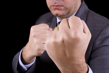 Image showing businessman knockout