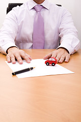 Image showing  selling a new car