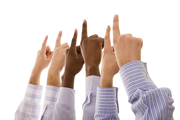 Image showing multiracial hands