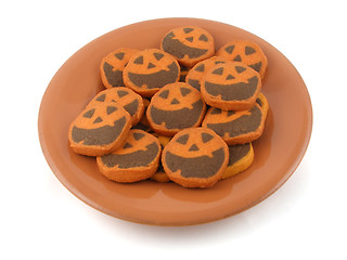 Image showing Jack O'Lantern cookies