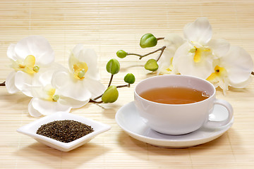 Image showing Cup of green tea