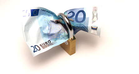 Image showing Money padlock