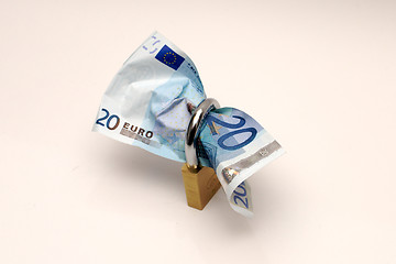 Image showing Money padlock