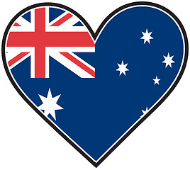 Image showing Australia Heart Flag