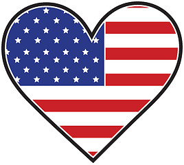 Image showing America Heart Flag