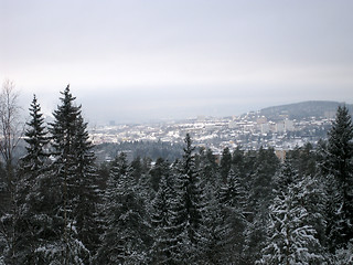 Image showing winter fog - groruddalen
