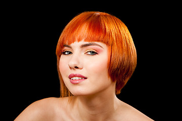Image showing Beautiful redhead face