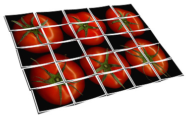 Image showing tomato puzzle collage 