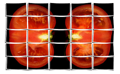 Image showing tomato puzzle collage 