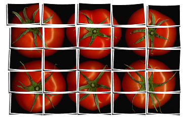 Image showing tomato puzzle collage 