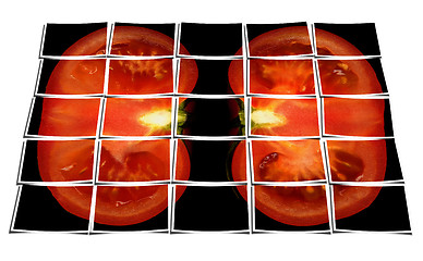 Image showing tomato puzzle collage 