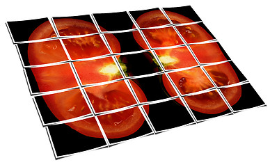 Image showing tomato puzzle collage 