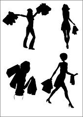 Image showing shopping silhouette 