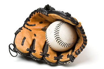 Image showing Baseball ball and glove