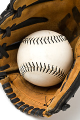 Image showing Baseball ball and glove