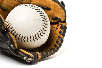 Image showing Baseball ball and glove