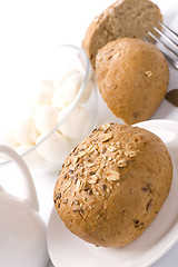 Image showing bread and mozzarella