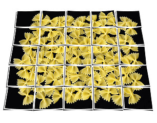 Image showing bow tie pasta collage