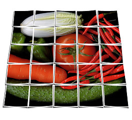Image showing vegetable mix collage