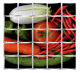 Image showing vegetable mix collage