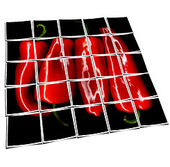 Image showing red paprika collage