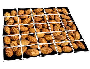 Image showing almonds collage 