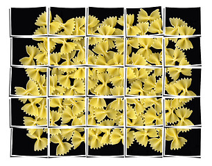 Image showing bow tie pasta collage