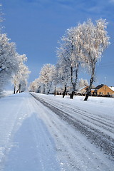 Image showing Road in snow