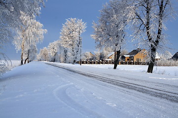 Image showing Road in snow